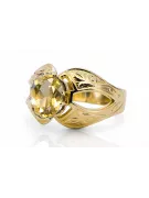 Anneau Style vintage Péridot jaune Or jaune 14 carats vrc135y